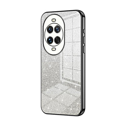 Silver glitter phone case with electroplated frame and raised camera cutouts