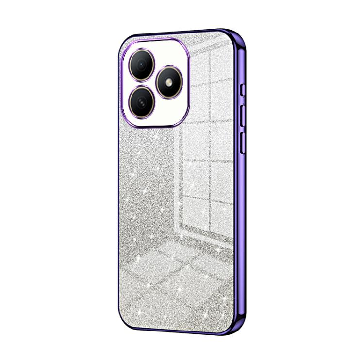 Glitter gradient phone case with purple finish, raised camera cutouts and slim edge frame.