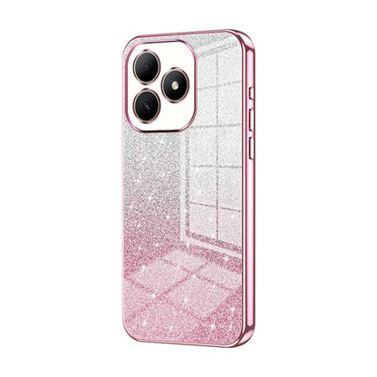 Glitter gradient phone case with pink finish, raised camera cutouts and slim edge frame.