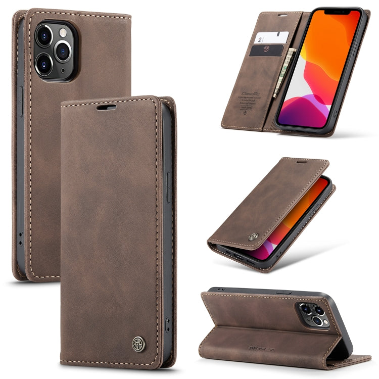 Tan leather flip phone case with card slot and kickstand for viewing