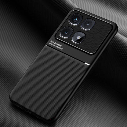 Classic Tilt Strip Grain Magnetic PC Hybrid TPU Phone Case, For Redmi Note 14 Pro 5G, For Redmi 14C 4G, For Redmi K70 Ultra