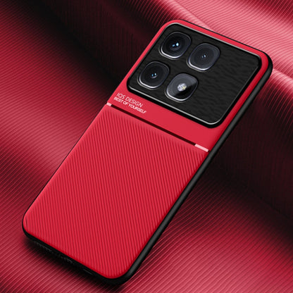Classic Tilt Strip Grain Magnetic PC Hybrid TPU Phone Case, For Redmi Note 14 Pro 5G, For Redmi 14C 4G, For Redmi K70 Ultra