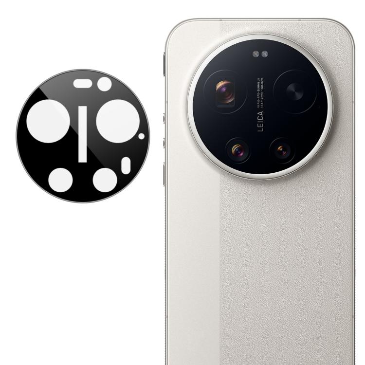 Black camera lens film template with rear lens protector for circular Leica module