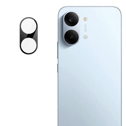 Black rear camera lens glass film protector cutout with dual-lens openings