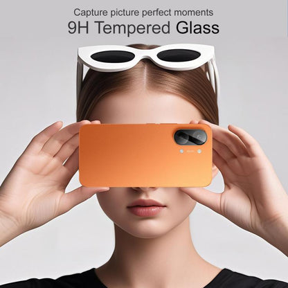 9H tempered camera lens glass film protector applied to a rear lens