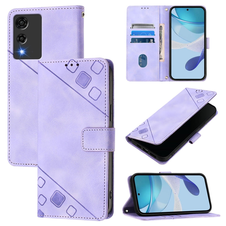 Skin-feel Embossed Leather Phone Case, For Cubot A40, For Cubot P90, For Cubot A30, For Cubot A20, For Cubot A10, For Cubot Note 40, For Cubot P50