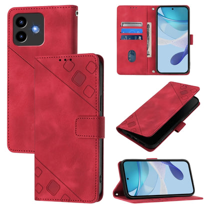 Skin-feel Embossed Leather Phone Case, For Cubot A40, For Cubot P90, For Cubot A30, For Cubot A20, For Cubot A10, For Cubot Note 40, For Cubot P50