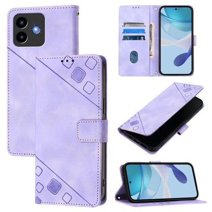 Skin-feel Embossed Leather Phone Case, For Cubot A40, For Cubot P90, For Cubot A30, For Cubot A20, For Cubot A10, For Cubot Note 40, For Cubot P50