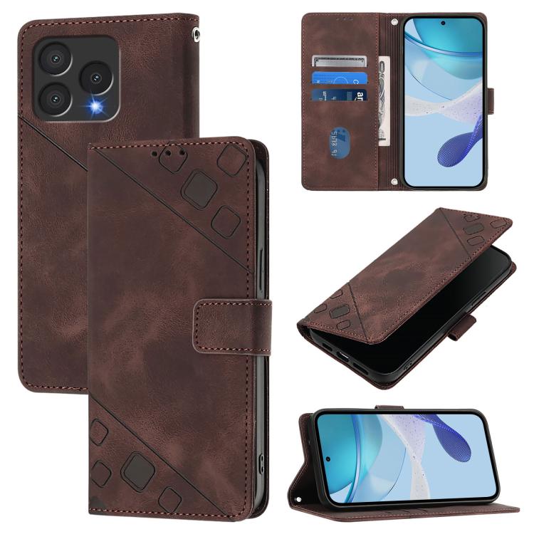 Skin-feel Embossed Leather Phone Case, For Cubot A40, For Cubot P90, For Cubot A30, For Cubot A20, For Cubot A10, For Cubot Note 40, For Cubot P50