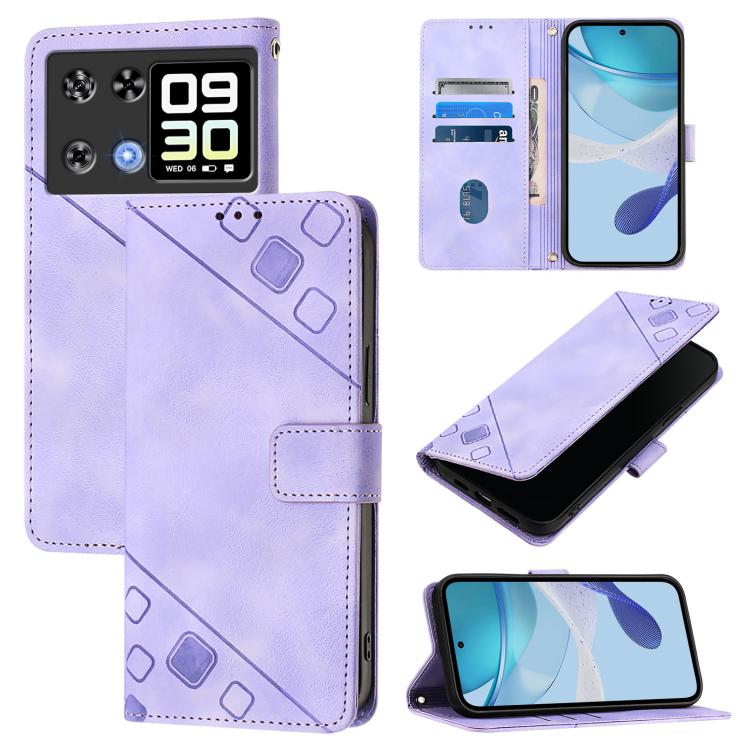Skin-feel Embossed Leather Phone Case, For Cubot A40, For Cubot P90, For Cubot A30, For Cubot A20, For Cubot A10, For Cubot Note 40, For Cubot P50