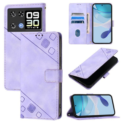Skin-feel Embossed Leather Phone Case, For Cubot A40, For Cubot P90, For Cubot A30, For Cubot A20, For Cubot A10, For Cubot Note 40, For Cubot P50