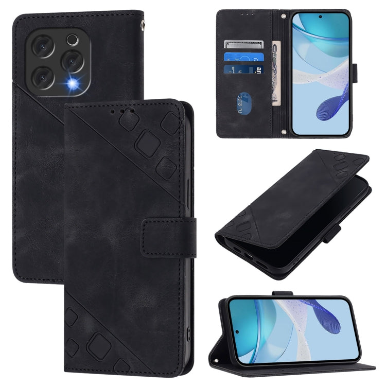 Skin-feel Embossed Leather Phone Case, For Doogee Note 56 / Note 56 Pro, For Doogee Note 59 5G / Note 59 Pro, For Doogee N55 Plus