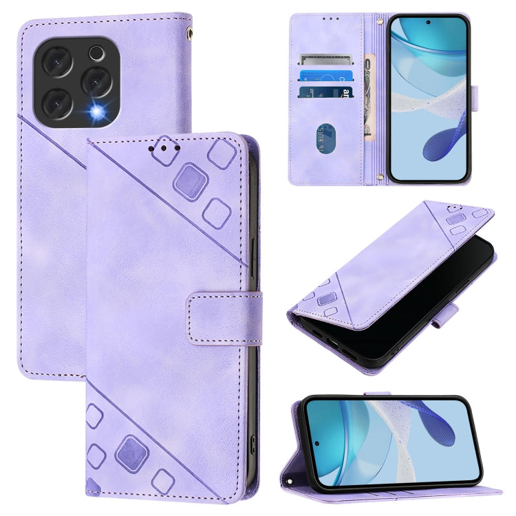 Skin-feel Embossed Leather Phone Case, For Doogee Note 56 / Note 56 Pro, For Doogee Note 59 5G / Note 59 Pro, For Doogee N55 Plus