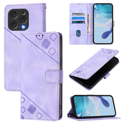 Skin-feel Embossed Leather Phone Case, For Doogee Note 56 / Note 56 Pro, For Doogee Note 59 5G / Note 59 Pro, For Doogee N55 Plus