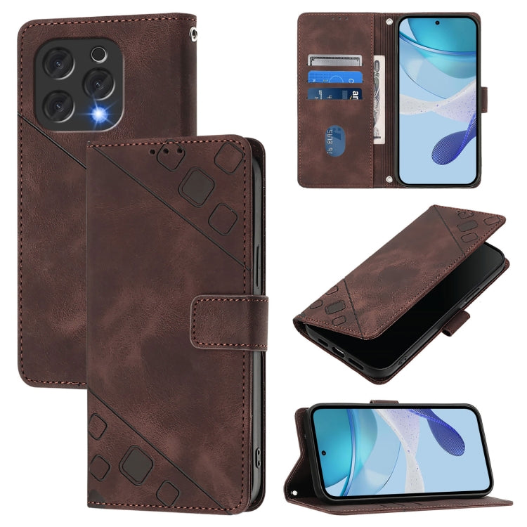Skin-feel Embossed Leather Phone Case, For Doogee Note 56 / Note 56 Pro, For Doogee Note 59 5G / Note 59 Pro, For Doogee N55 Plus