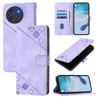 Skin-feel Embossed Leather Phone Case, For Doogee Note 56 / Note 56 Pro, For Doogee Note 59 5G / Note 59 Pro, For Doogee N55 Plus
