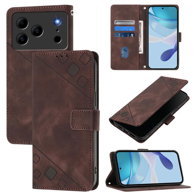 Skin-feel Embossed Leather Phone Case, For Doogee Note 56 / Note 56 Pro, For Doogee Note 59 5G / Note 59 Pro, For Doogee N55 Plus