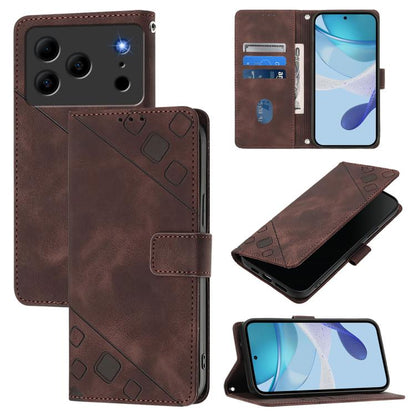 Skin-feel Embossed Leather Phone Case, For Doogee Note 56 / Note 56 Pro, For Doogee Note 59 5G / Note 59 Pro, For Doogee N55 Plus