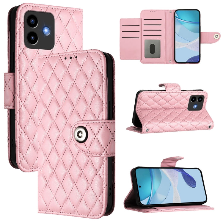 Rhombic Texture Flip Leather Phone Case with Lanyard, For Cubot A40, For Cubot P90, For Cubot A30, For Cubot A20, For Cubot A10, For Cubot Note 40, For Cubot P50