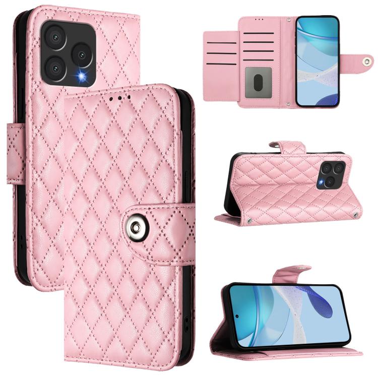 Rhombic Texture Flip Leather Phone Case with Lanyard, For Cubot A40, For Cubot P90, For Cubot A30, For Cubot A20, For Cubot A10, For Cubot Note 40, For Cubot P50
