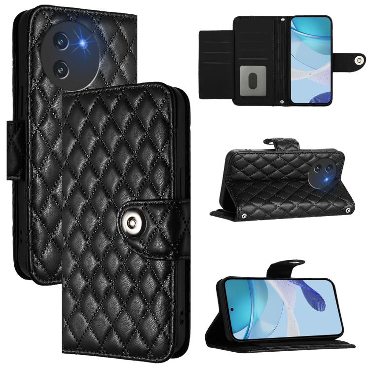 Rhombic Texture Flip Leather Phone Case with Lanyard, For Doogee Note 56 / Note 56 Pro, For Doogee Note 59 5G / Note 59 Pro, For Doogee N55 Plus