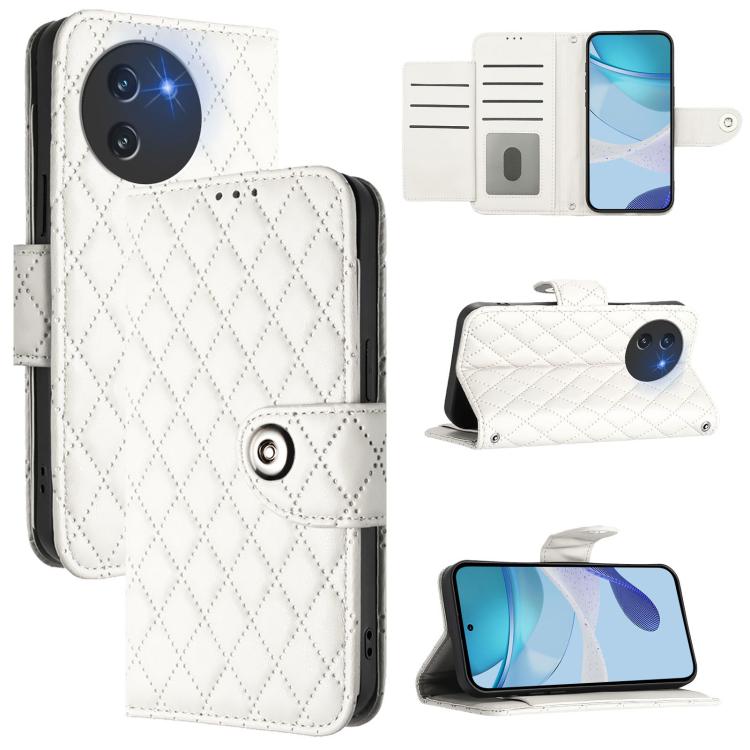 Rhombic Texture Flip Leather Phone Case with Lanyard, For Doogee Note 56 / Note 56 Pro, For Doogee Note 59 5G / Note 59 Pro, For Doogee N55 Plus