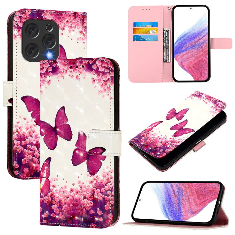3D Painting Horizontal Flip Leather Phone Case, For Doogee Note 56 / Note 56 Pro, For Doogee N55 Plus