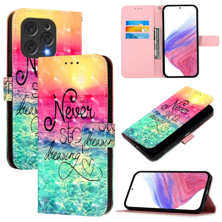 3D Painting Horizontal Flip Leather Phone Case, For Doogee Note 56 / Note 56 Pro, For Doogee N55 Plus