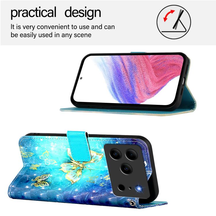 3D Painting Horizontal Flip Leather Phone Case, For Doogee Note 56 / Note 56 Pro, For Doogee N55 Plus