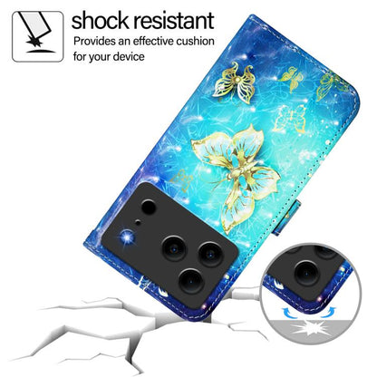 3D Painting Horizontal Flip Leather Phone Case, For Doogee Note 56 / Note 56 Pro, For Doogee N55 Plus