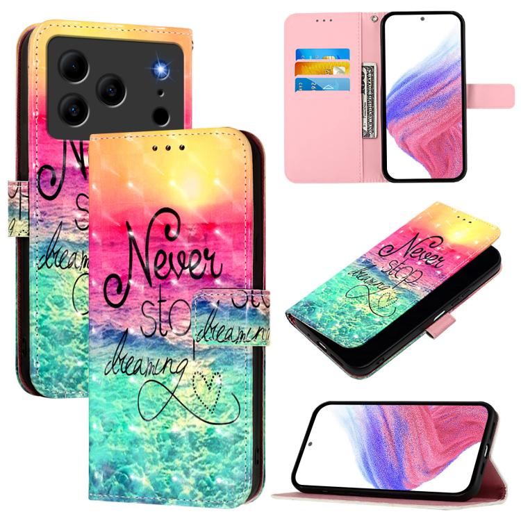 3D Painting Horizontal Flip Leather Phone Case, For Doogee Note 56 / Note 56 Pro, For Doogee N55 Plus