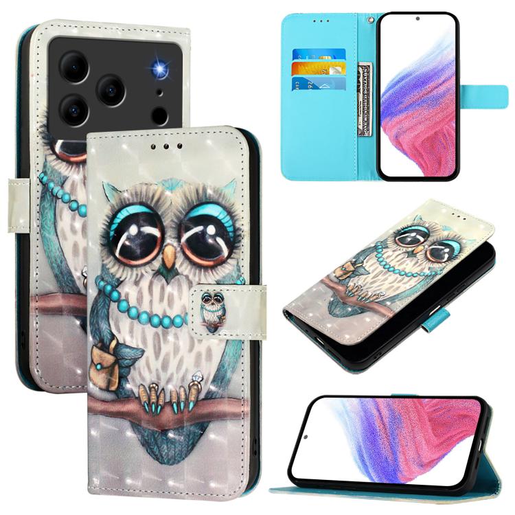 3D Painting Horizontal Flip Leather Phone Case, For Doogee Note 56 / Note 56 Pro, For Doogee N55 Plus