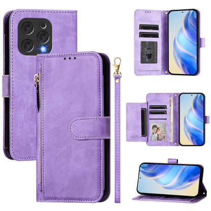 Multi-Card Slots Zipper Wallet Leather Phone Case, For Doogee Note 56 / Note 56 Pro, For Doogee Note 59 / Note 59 Pro, For Doogee N55 Plus