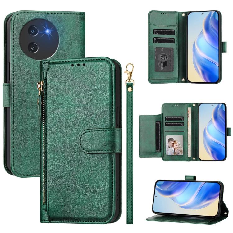 Multi-Card Slots Zipper Wallet Leather Phone Case, For Doogee Note 56 / Note 56 Pro, For Doogee Note 59 / Note 59 Pro, For Doogee N55 Plus