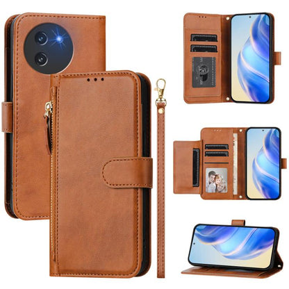 Multi-Card Slots Zipper Wallet Leather Phone Case, For Doogee Note 56 / Note 56 Pro, For Doogee Note 59 / Note 59 Pro, For Doogee N55 Plus