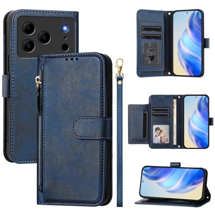 Multi-Card Slots Zipper Wallet Leather Phone Case, For Doogee Note 56 / Note 56 Pro, For Doogee Note 59 / Note 59 Pro, For Doogee N55 Plus