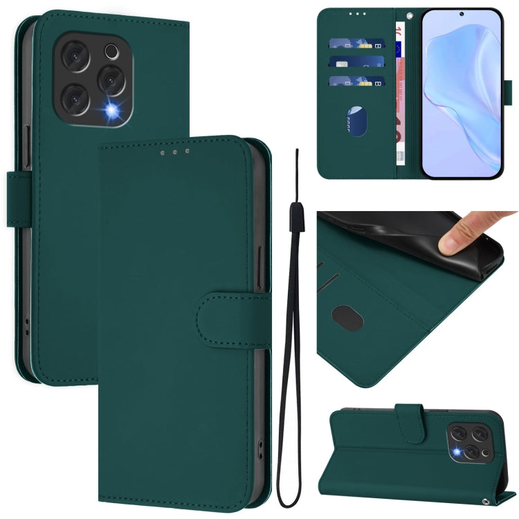 Skin Feel Solid Color Leather Phone Case with Lanyard, For Doogee Note 56 / Note 56 Pro, For Doogee Note 59 / Note 59 Pro, For Doogee N55 Plus