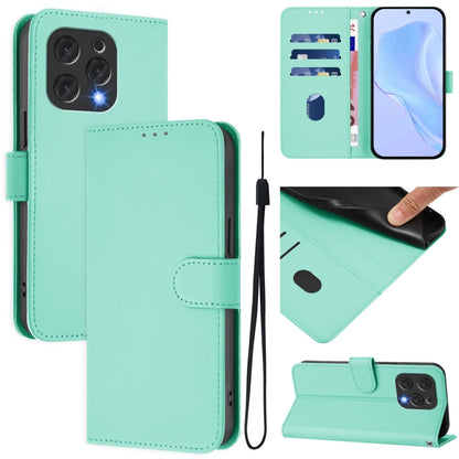Skin Feel Solid Color Leather Phone Case with Lanyard, For Doogee Note 56 / Note 56 Pro, For Doogee Note 59 / Note 59 Pro, For Doogee N55 Plus