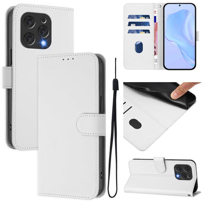 Skin Feel Solid Color Leather Phone Case with Lanyard, For Doogee Note 56 / Note 56 Pro, For Doogee Note 59 / Note 59 Pro, For Doogee N55 Plus