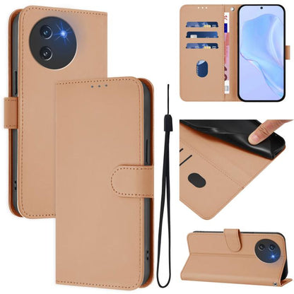 Skin Feel Solid Color Leather Phone Case with Lanyard, For Doogee Note 56 / Note 56 Pro, For Doogee Note 59 / Note 59 Pro, For Doogee N55 Plus