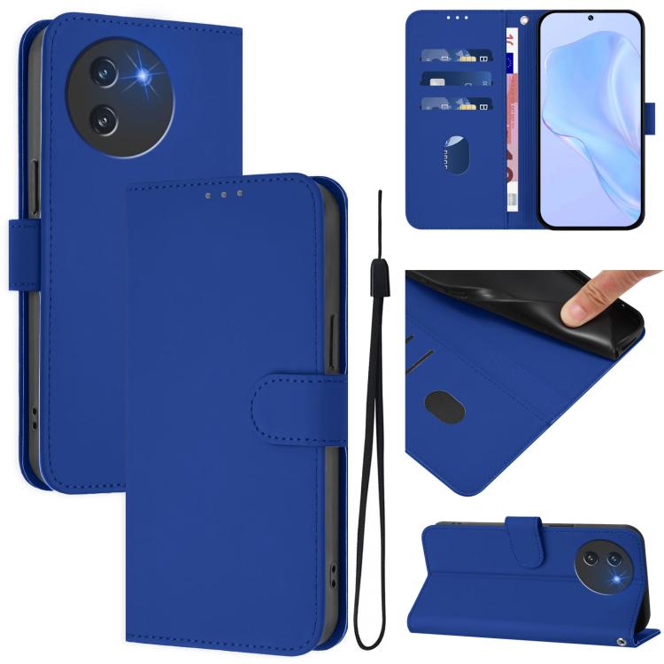 Skin Feel Solid Color Leather Phone Case with Lanyard, For Doogee Note 56 / Note 56 Pro, For Doogee Note 59 / Note 59 Pro, For Doogee N55 Plus