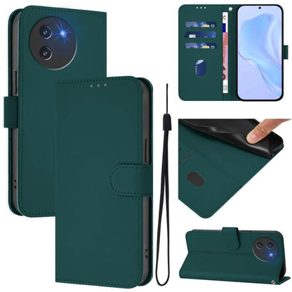 Skin Feel Solid Color Leather Phone Case with Lanyard, For Doogee Note 56 / Note 56 Pro, For Doogee Note 59 / Note 59 Pro, For Doogee N55 Plus