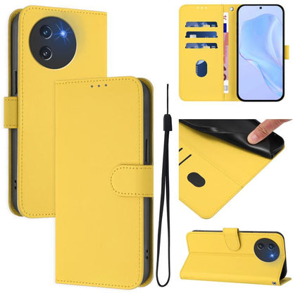 Skin Feel Solid Color Leather Phone Case with Lanyard, For Doogee Note 56 / Note 56 Pro, For Doogee Note 59 / Note 59 Pro, For Doogee N55 Plus