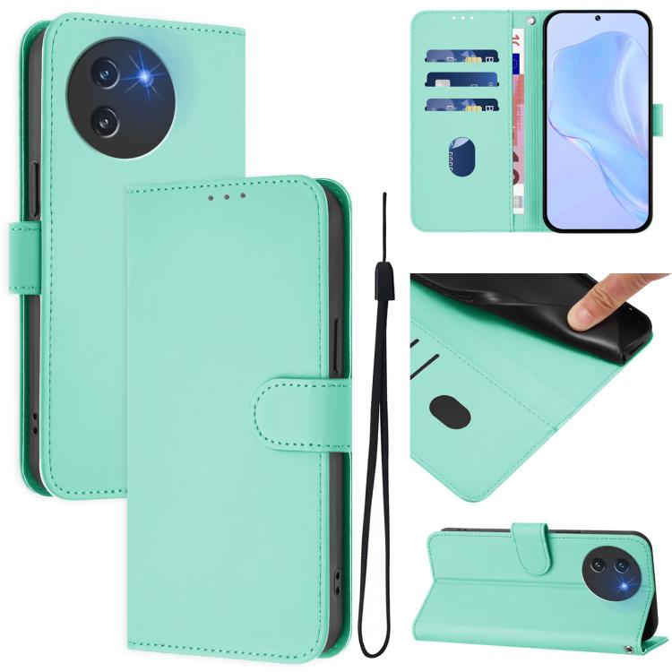 Skin Feel Solid Color Leather Phone Case with Lanyard, For Doogee Note 56 / Note 56 Pro, For Doogee Note 59 / Note 59 Pro, For Doogee N55 Plus
