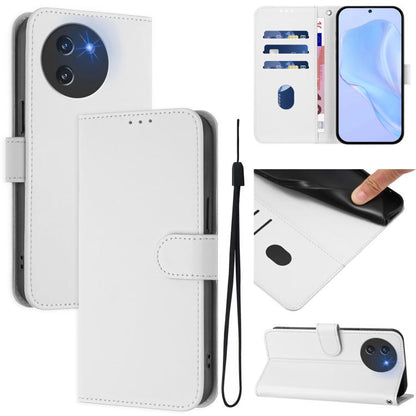 Skin Feel Solid Color Leather Phone Case with Lanyard, For Doogee Note 56 / Note 56 Pro, For Doogee Note 59 / Note 59 Pro, For Doogee N55 Plus