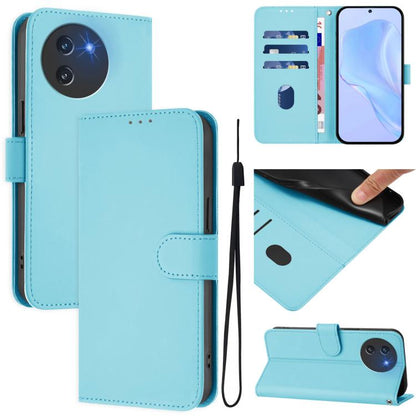 Skin Feel Solid Color Leather Phone Case with Lanyard, For Doogee Note 56 / Note 56 Pro, For Doogee Note 59 / Note 59 Pro, For Doogee N55 Plus