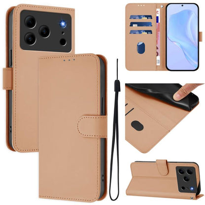Skin Feel Solid Color Leather Phone Case with Lanyard, For Doogee Note 56 / Note 56 Pro, For Doogee Note 59 / Note 59 Pro, For Doogee N55 Plus