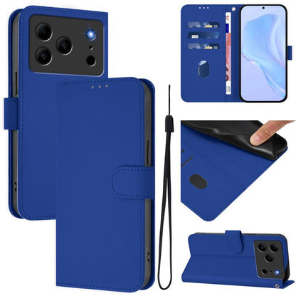 Skin Feel Solid Color Leather Phone Case with Lanyard, For Doogee Note 56 / Note 56 Pro, For Doogee Note 59 / Note 59 Pro, For Doogee N55 Plus