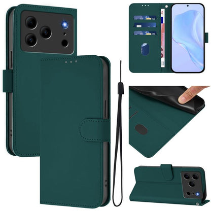 Skin Feel Solid Color Leather Phone Case with Lanyard, For Doogee Note 56 / Note 56 Pro, For Doogee Note 59 / Note 59 Pro, For Doogee N55 Plus