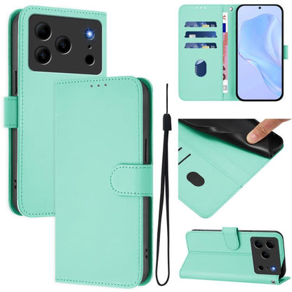Skin Feel Solid Color Leather Phone Case with Lanyard, For Doogee Note 56 / Note 56 Pro, For Doogee Note 59 / Note 59 Pro, For Doogee N55 Plus